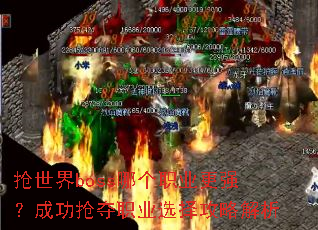 ������boss�ĸ�ְҵ��ǿ���ɹ�����ְҵѡ���Խ���